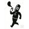 © David de Limón - Print A5 Fat Ninja Black - Tienda/Galería El Miracle.