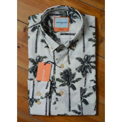 Camisa Palmeras Beige - Darío Beltrán