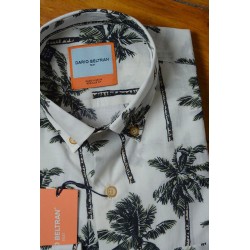 Camisa Palmeras Beige - Darío Beltrán