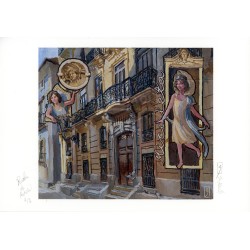 S. Miralles. Pintor callejero. Obra exclusiva a la venta en El Miracle galería de arte de Valencia