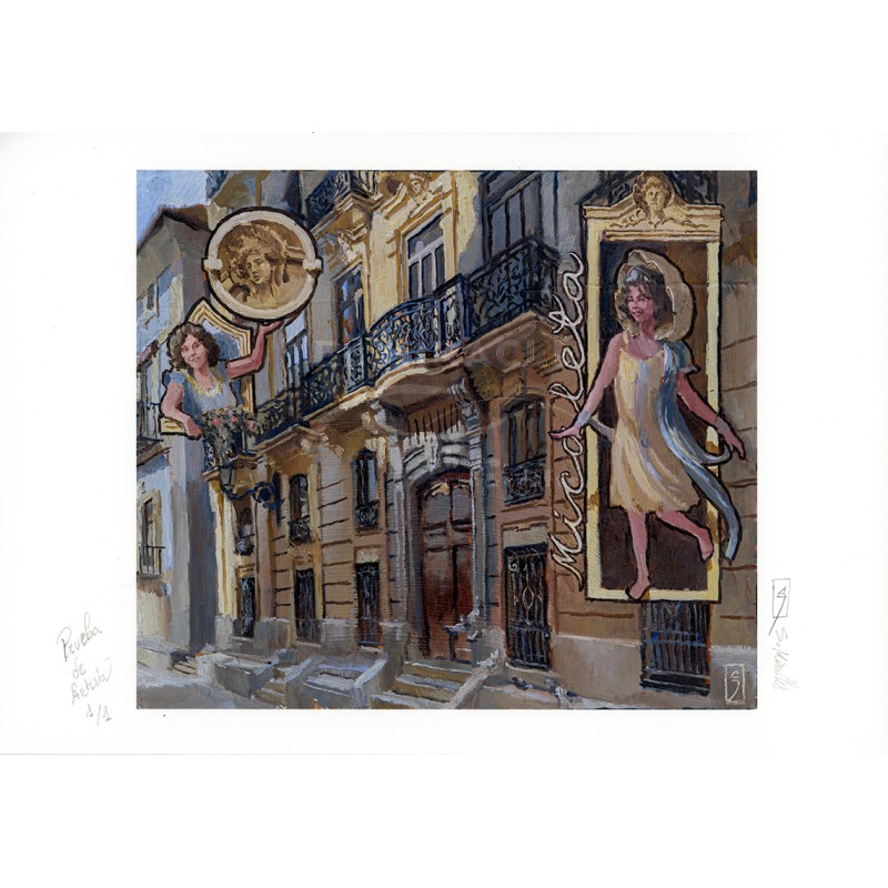 S. Miralles. Pintor callejero. Obra exclusiva a la venta en El Miracle galería de arte de Valencia