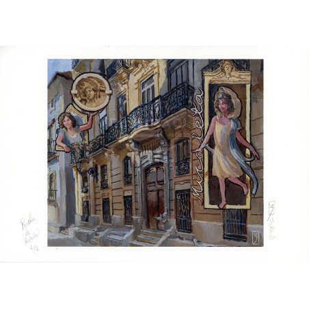 S. Miralles. Pintor callejero. Obra exclusiva a la venta en El Miracle galería de arte de Valencia