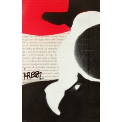 Azulejo intervenido. Obra original The Photographer MRBT62. A la venta en Galería de Arte El Miracle. València.